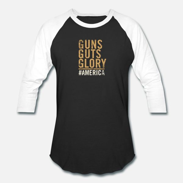 

america american guns guts glory t shirt men designing short sleeve euro size s-3xl original loose new style summer style pictures shirt