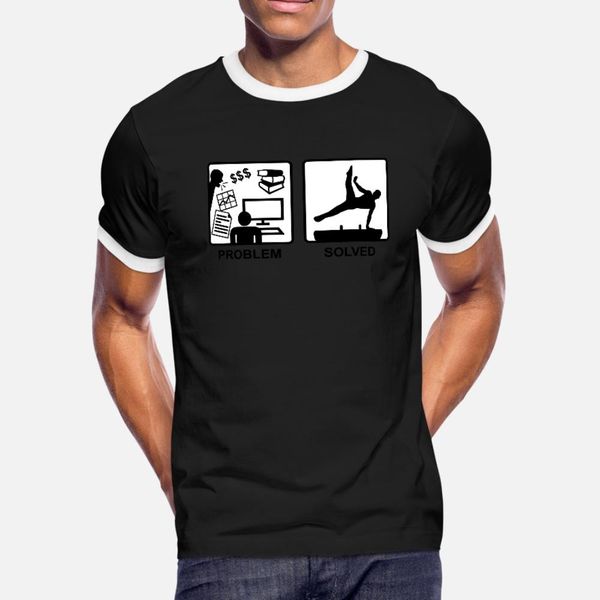 

gymnast gymnastics solves problems men t shirt men fit 100% cotton round collar male fit funny casual spring leisure shirt