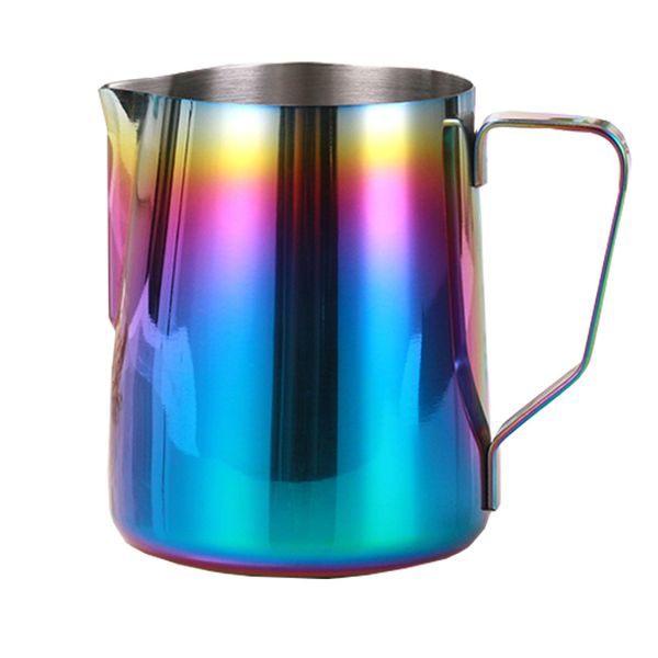 

frothing stainless steel cup milk jug 350ml / 600ml pitcher pull flower