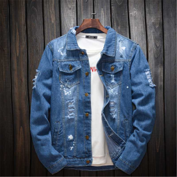 

spring autumn men's large size lapel buttoned long sleeve casual denim jacket cowboy jacket parka outwear coat, Black;brown