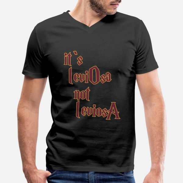

it s leviosa not leviosa t shirt men designing short sleeve plus size 3xl gents loose humor spring autumn letters shirt