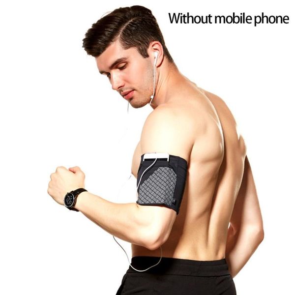 

simple style running arm bag men women anti slip arm bag for phone outdoor sports elastic package elastic fitness holder