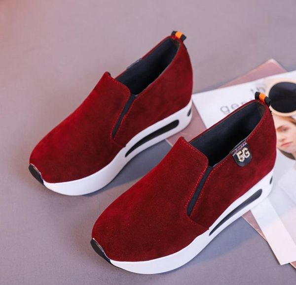 

fashion women flat shoes sneakers platform shoes women loafers shoe breathable slip on boat, Black