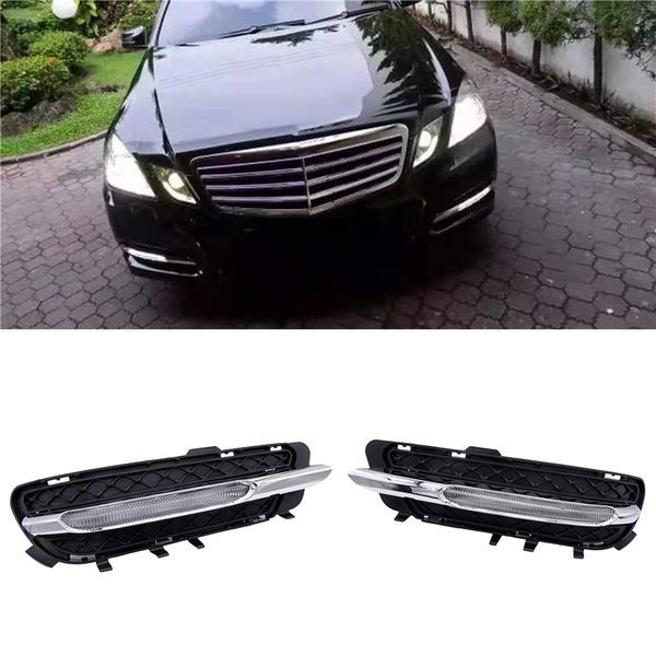 

jiuwan car led daytime running lights drl fog light fit for - w212 e250 e300 e350 2009-2013 2128851574 2128851674