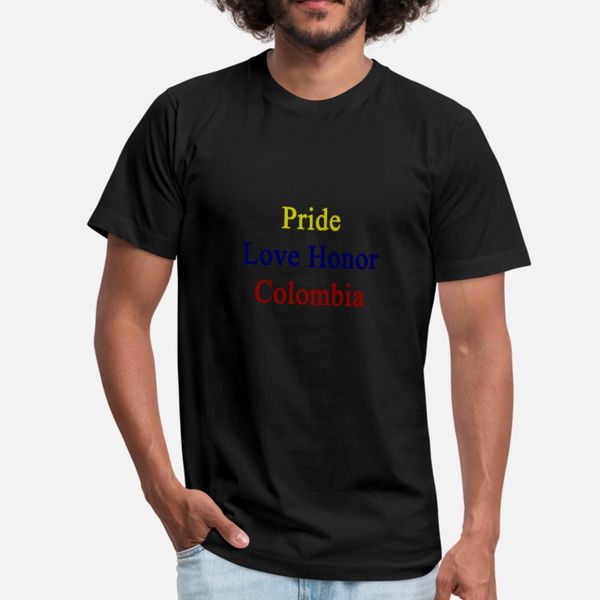 

pride_love_honor_colombia t shirt men пользовательского хлопок s-3xl урожай симпатичные здания весна уникальная рубашка, White;black