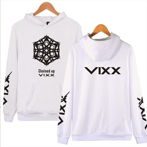 

k pop k pop kpop vixx ed up women hoodies sweatshirt n hongbin leo ravi hyuk ken long sleeve fleece hooded jacket, Black