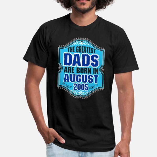 

величайшие dads родились в августе 2005 тенниска мужчины настройка с коротким рукавом s-xxxl новизна фитнес строительство лето тонкая рубашк