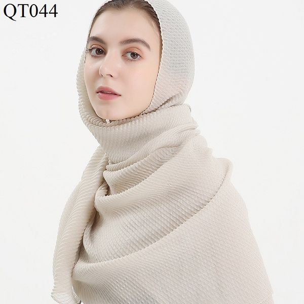 

scarves pure color honeycomb fold the scarf cotton twill crushed muslim headscarves in baotou ms. qiu dong warm, Blue;gray