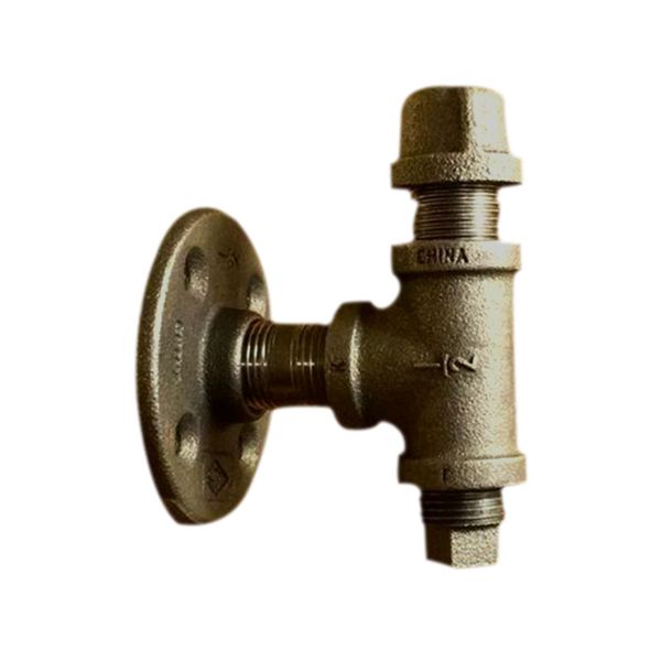 

vintage wall mounted water pipe rack coat hanger cast iron hat