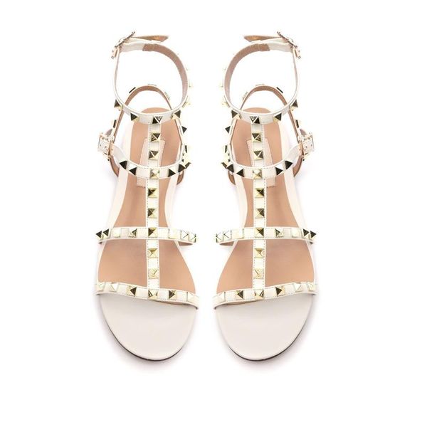 

ladies flats white leather shoes ankle strap sandals, Black