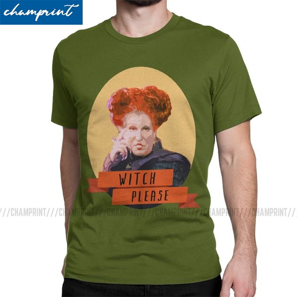 

witch please winifred sanderson sisters men's t shirt hocus pocus halloween witch tee shirt o neck t-shirts summer clothing