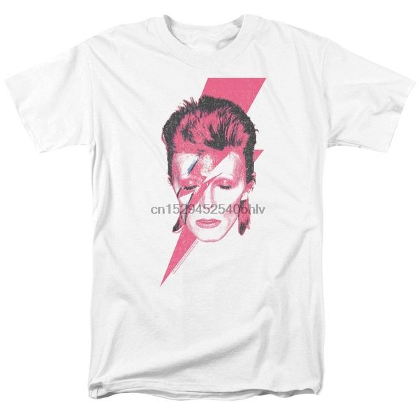 

david bowie aladdin sane licensed t shirt men's fashion crew neck short sleeves cotton clothing white