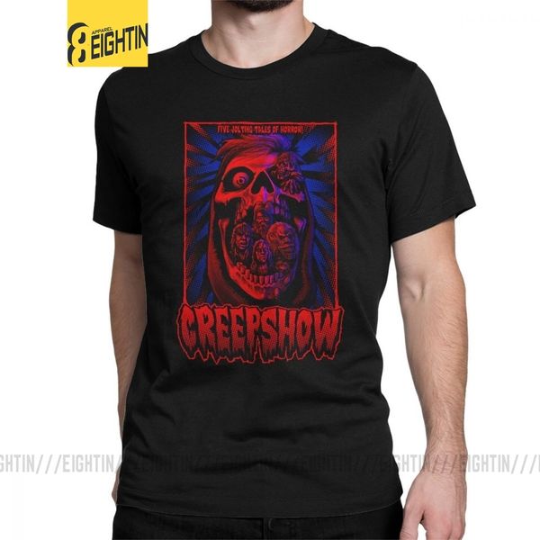 

men's creepy skull horror t shirt scary costume halloween cotton novelty short sleeve crew neck tee shirt classic t-shirt