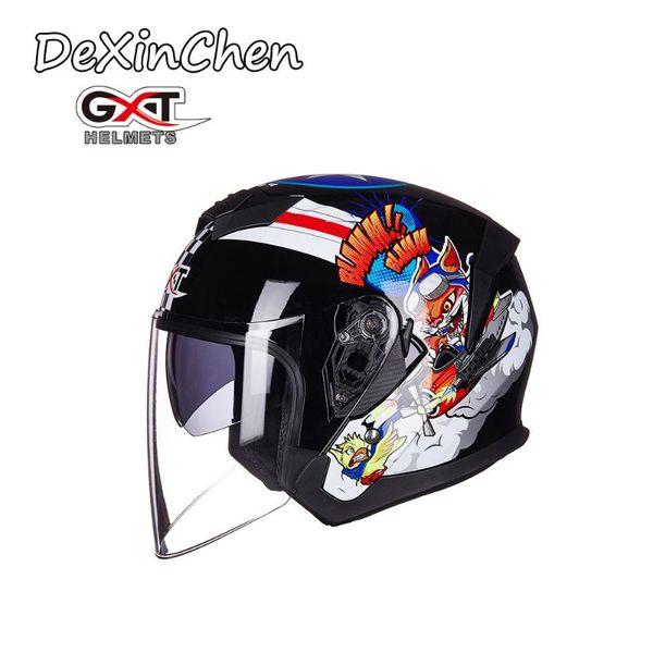 

gxt half face motorcycle helmet abs double lens motorbike helmets knight safety protection equipment bicycle helmet cap hat