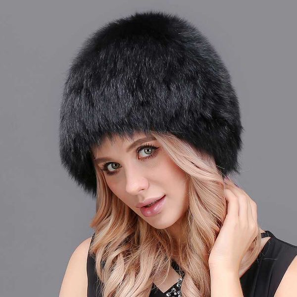 

winter women fur hat natural fur hat silver luxury female knitted cap, Blue;gray