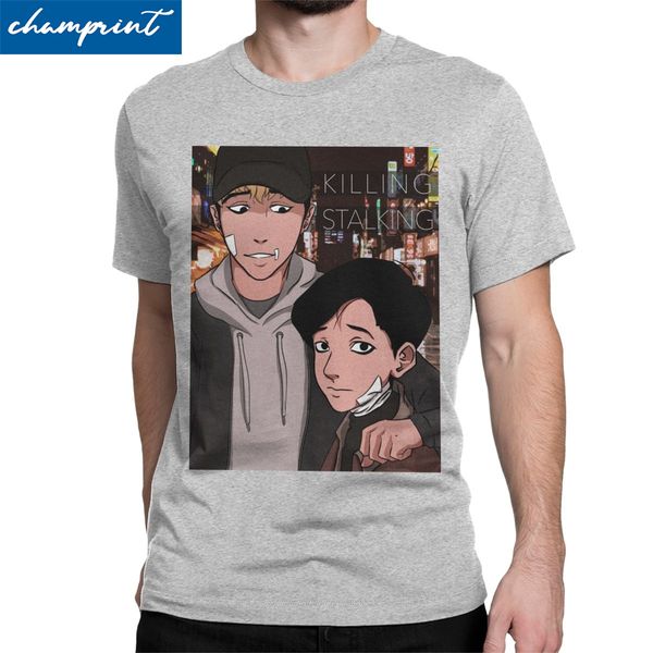 

killing stalking men t shirt sangwoo yoonbum bum korean yaoi manga unique tees o neck t-shirt cotton gift idea clothing