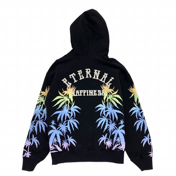 

2021 winter tree size mens os homme hooded pullover hoodies designer casual mens sweatshirts women new coconut clothing alphabet print hwbc, Black