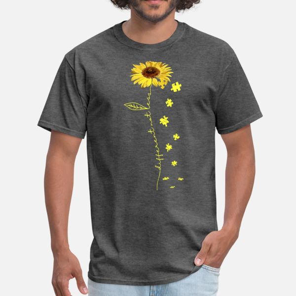 

sunflower art different not less yelow flower auti t shirt men design short sleeve crew neck unique loose comfortable summer novelty shirt