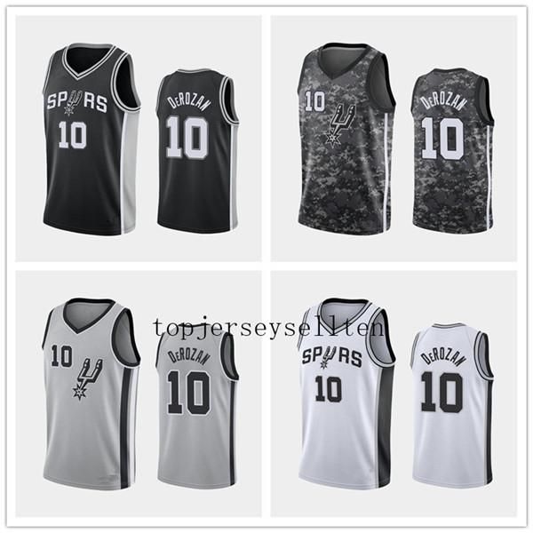 

сан - антонио шпоры мужчины дерозана иконка город nba баскетбол джерси, Black