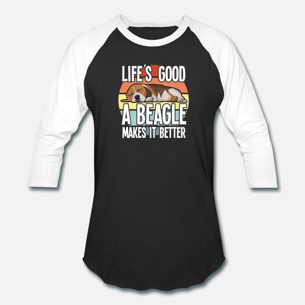 

life's good a beagle makes it better t shirt men custom short sleeve size s-3xl unique graphic new fashion spring autumn kawaii shirt