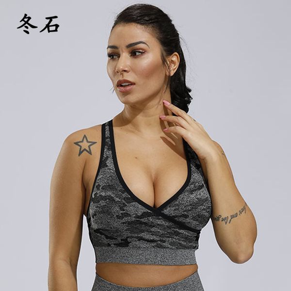 

центр бюстгальтер фитнес спорт йога спортивная push up camo тренировки активный running top training бесшовные проложенный бюстгальтер женщи, White;black