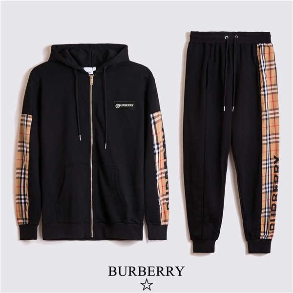 

2020 new fashion autumn and winter men's long sleeve sports suit 23, Gray