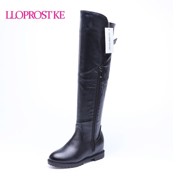 

lloprost ke women over knee boots 2020 autumn winter selling fashion women boots warm non-slip shoes size 34-45 lyz064, Black
