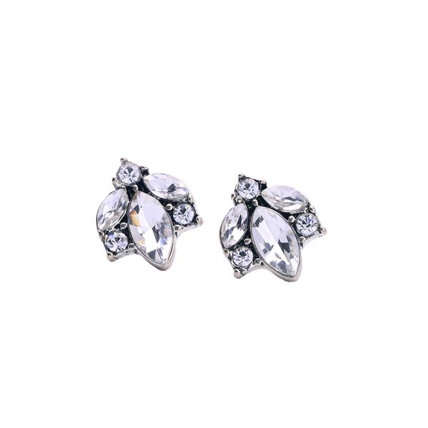 

joolim jewelry wholesale/ glass flower stud earrings fashion earring ing, Golden;silver