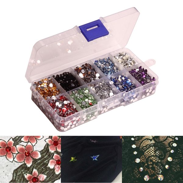 

shining diy material mini round flatback stones resin rhinestones set decoration