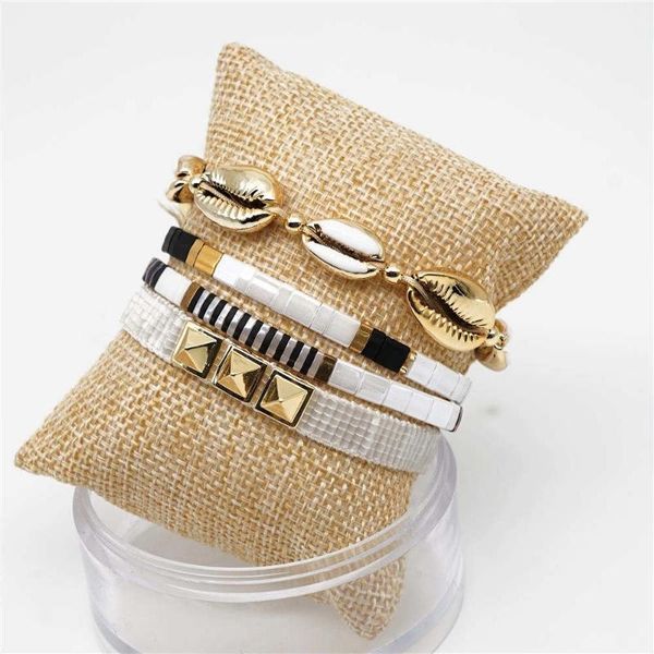 

go2boho tila beads bracelets perles miyuki bracelet shell pulseras mujer jewelry for women bileklik 2020 summer beach handmade, Red;blue