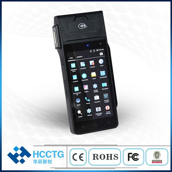 

emv handheld android terminal with printer 4g wifi all in one machine nfc+chip+msr magnetic thermal receipt printer z90