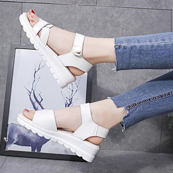 

women's summer hook&loop wedges sandals women beach open toe breathable sandals ladies leisure shoes chaussures femme #g3, Black