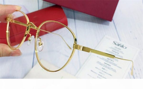 

new men designer frame round shape gold plated retro vintage style ca 0016 outdoor style prescription optical, Black