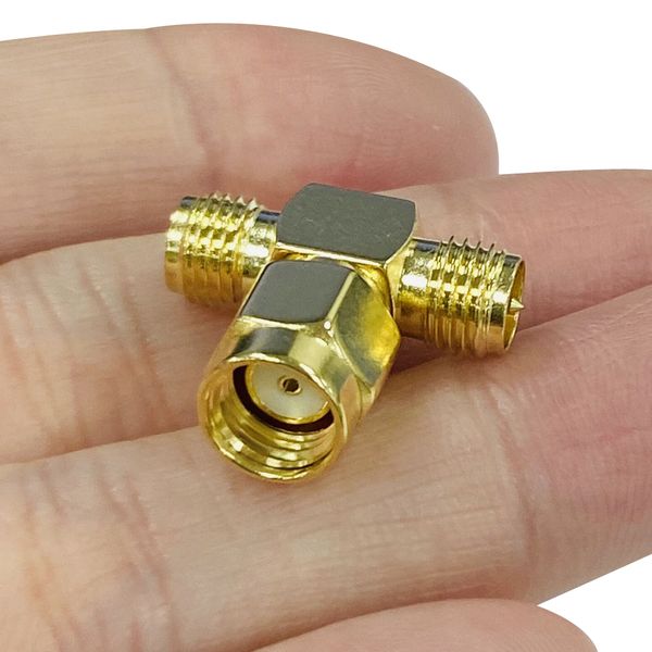 

3 way рф sma адаптер splitter rp-sma мужской для 2 rp-sma женский адаптер