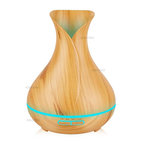 

cgjxs400ml essential oil diffuser wood grain ultrasonic aroma cool mist flower vase style humidifier for office bedroom baby room study yoga