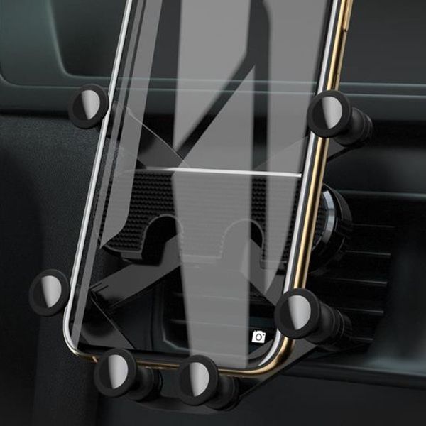 

2020 phone car holder air vent universal gps bracket clip stand for iphone 11 xiaomi note 10 gravity car phone holder automatic