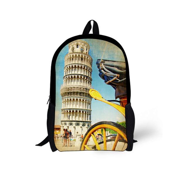 

designer-thikin 2019 historic sites schoolbag for teenagers young girls fashion backpack preschool shoulder bag for pupil