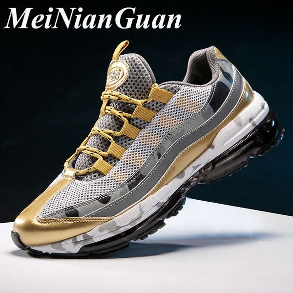 

mesh breathable men sneakers trendy lace-up mens casual shoes air cushion man tennis big size walking shoes zapatillas hombre f8, Black