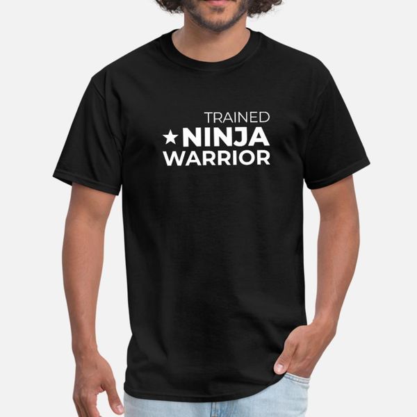 

trained ninja warrior t shirt men character cotton s-3xl original crazy basic spring leisure shirt