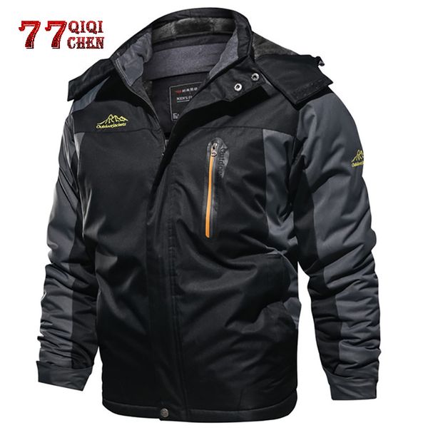 

2020 winter parkas men thick fleece warm jackets coat mens hooded windproof waterproof men's outwear overcoat plus size 7xl 8xl, Black;brown
