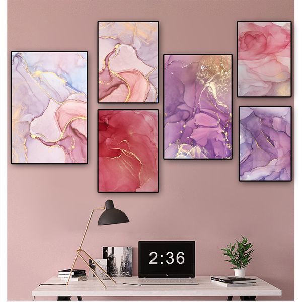 

современная аннотация золото marble texture плакаты и печать wall art холст стены картина изображение nordic украшение главного