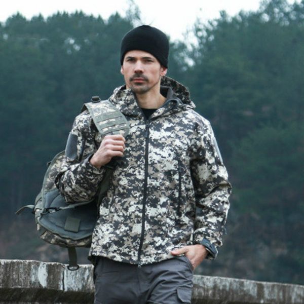 

men casual jacekts new arrival outerdoor jacket mens printed windproof waterproof warm camouflage coat 2020 mens fashion coats, Black;brown