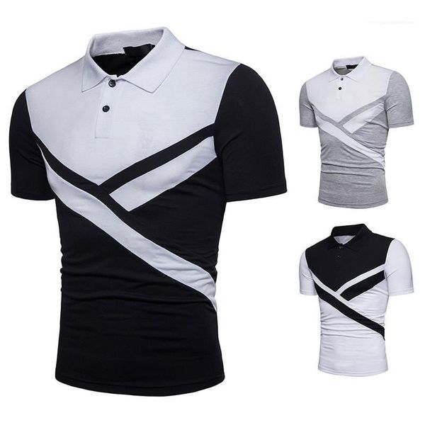 

neck button mens tshirts classic mens clothing mens designer summer polos short sleeve fashion turn down, White;black