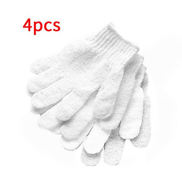 

2 pairs (4pcs) scrub massage exfoliating spa body scrubber cleaner shower gloves