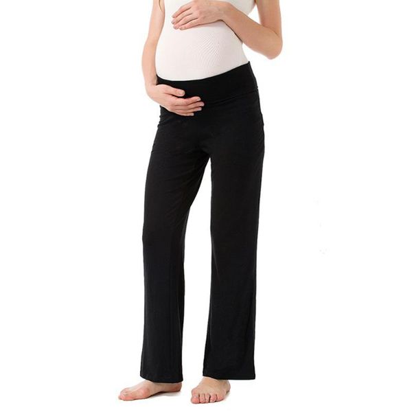 

maternity bottoms sale casual belly pants solid color elasticised waist pencil trousers for pregnant women high pregnancy pant d30, White