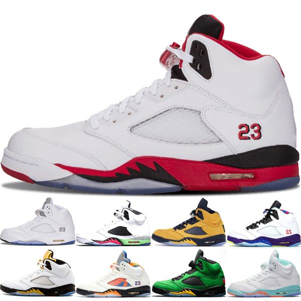 

jumpman 5s fire red basketball shoes for men 5 white cement lternate grape 3 light aqua blue suede trainers athletic sneakers