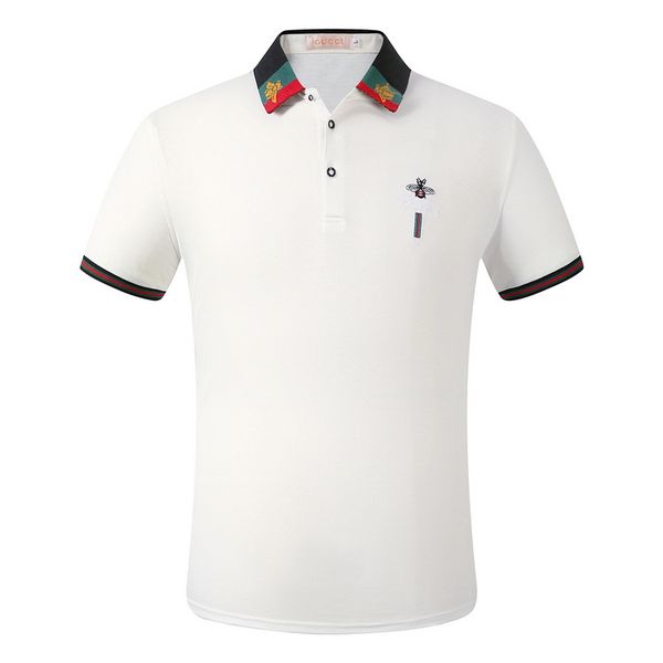 

fashion mens polo short sleeve luxurious mens casual polo t-shirt summer mens stylist tees size m-xxxl, White;black