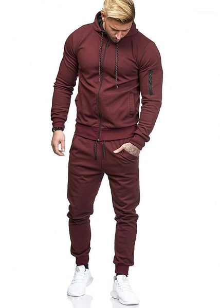 

дизайнерские костюмы survetement solid color track suit беговые костюмы мужчины pantalon де survêtement mens, Gray