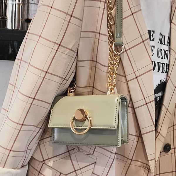 

mini square crossbody bag 2020 fashion new pu leather women's designer handbag lock chain shoulder messenger bag