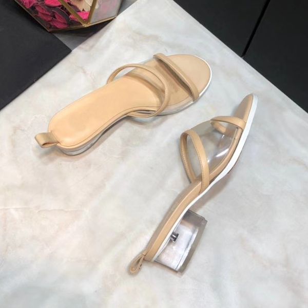 

pvc leather high heels sandal women thick heel transparent gladiator sandals women slip on runway sandalias de verano para mujer, Black